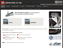 Tablet Screenshot of munstersteel.com